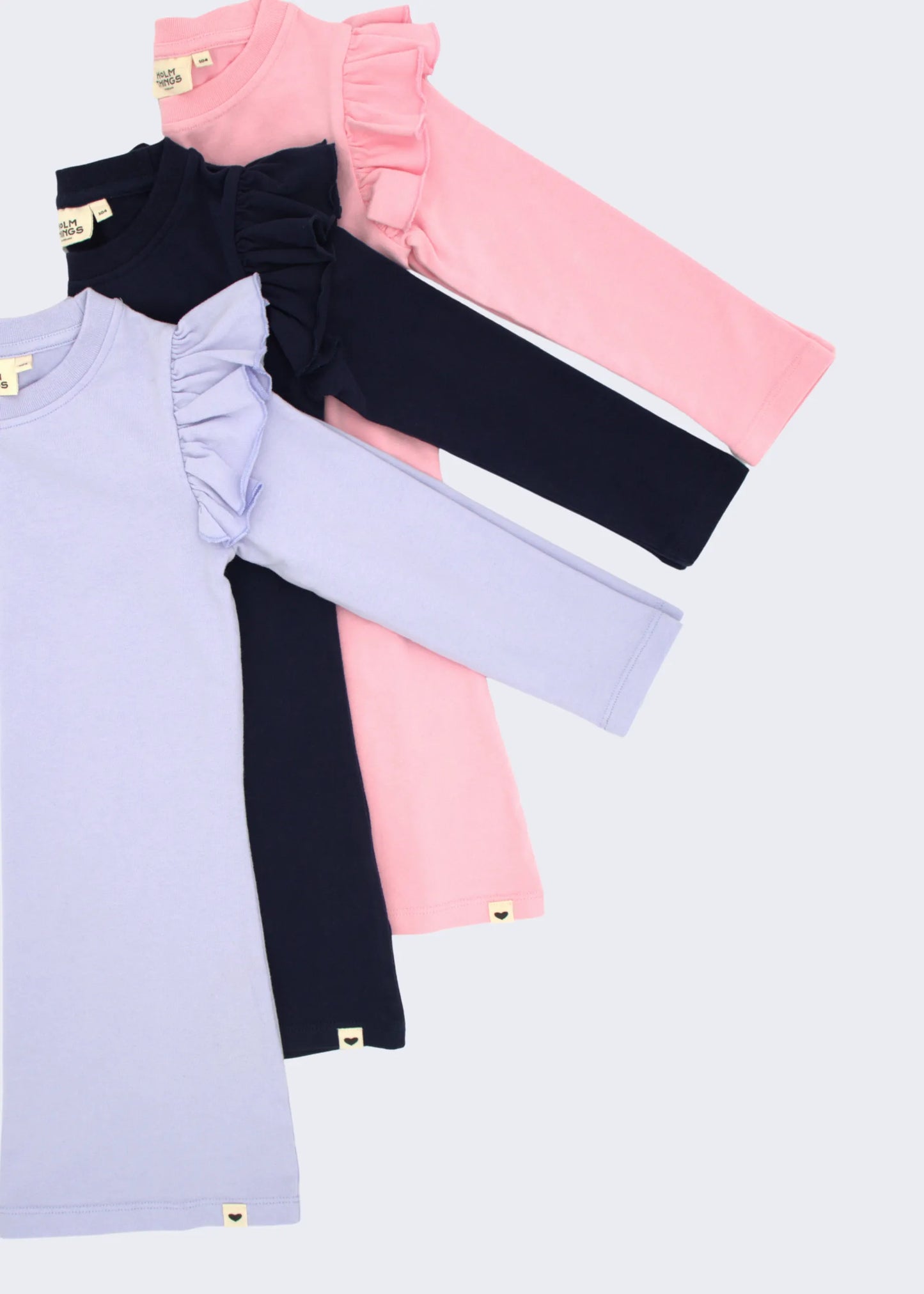 Shoulder Ruffle Long Sleeve Dress