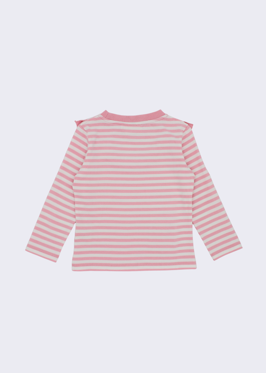 Langärmliges T-Shirt mit Rüschen