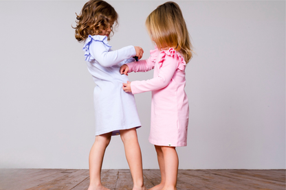 Shoulder Ruffle Long Sleeve Dress