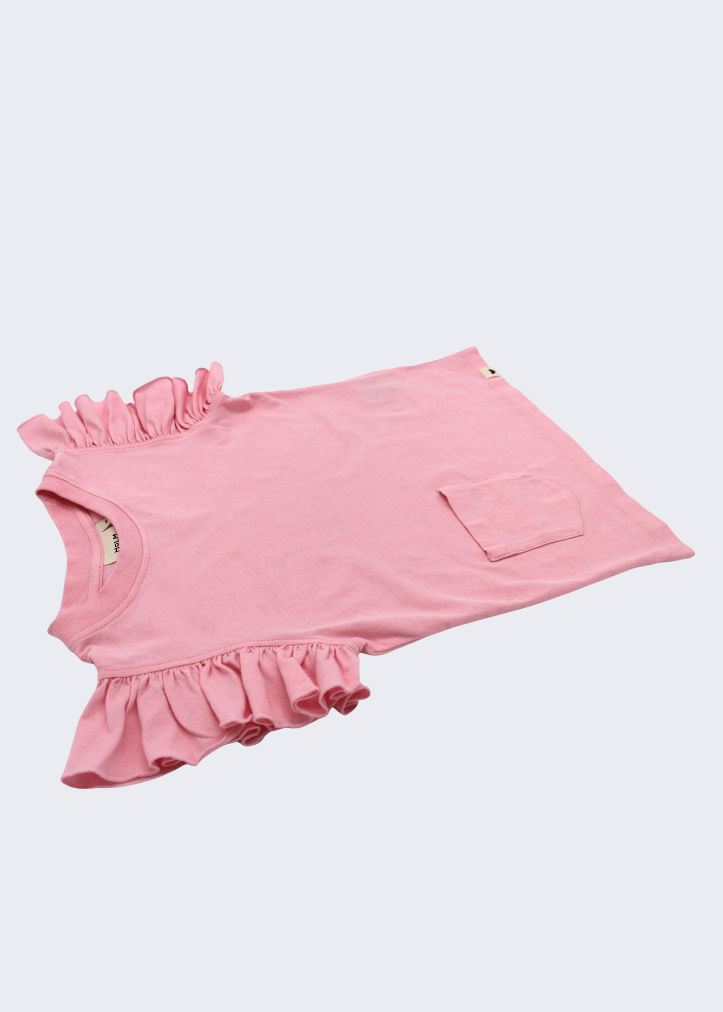 Ärmelloses Rüschen-T-Shirt