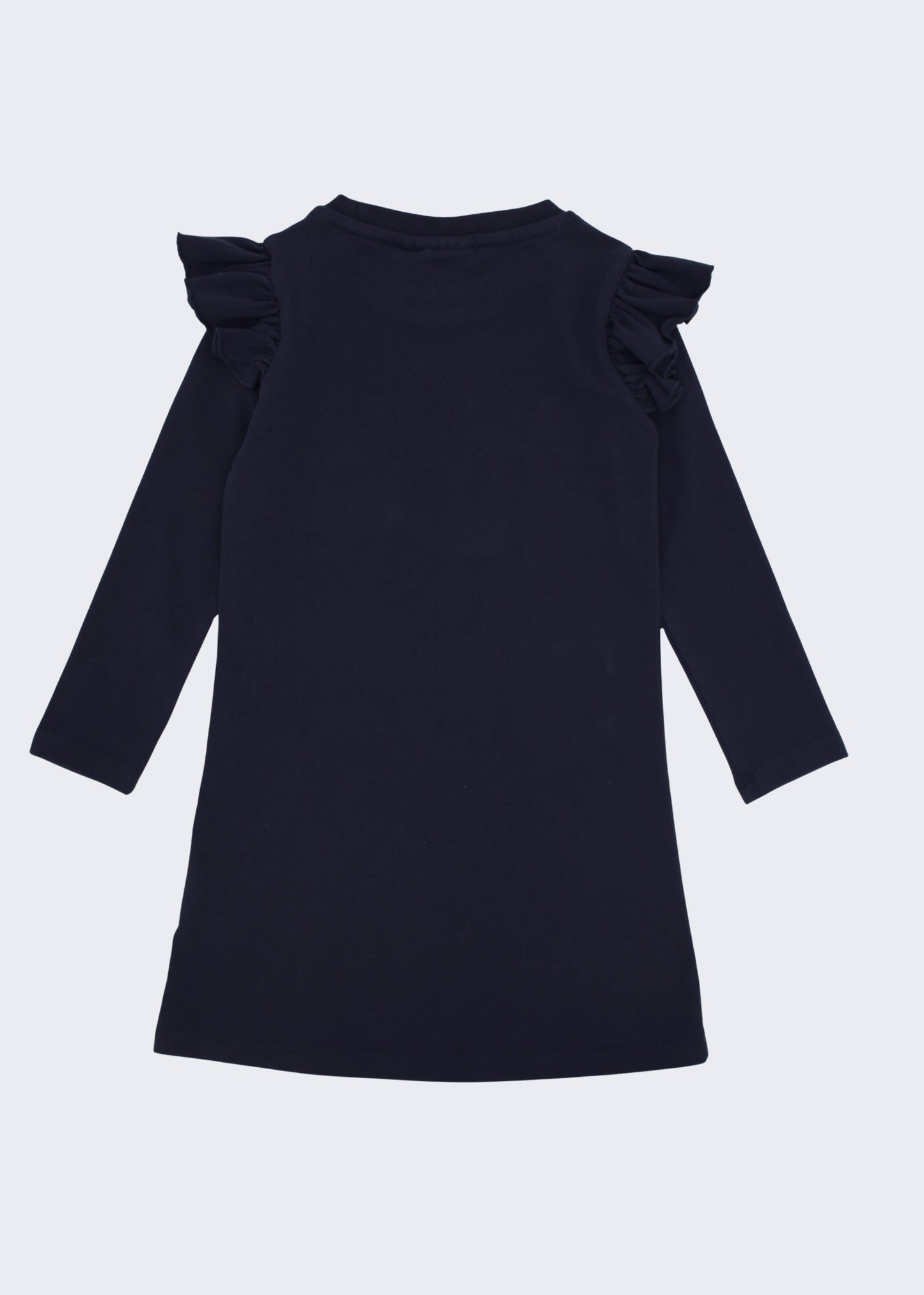 Shoulder Ruffle Long Sleeve Dress