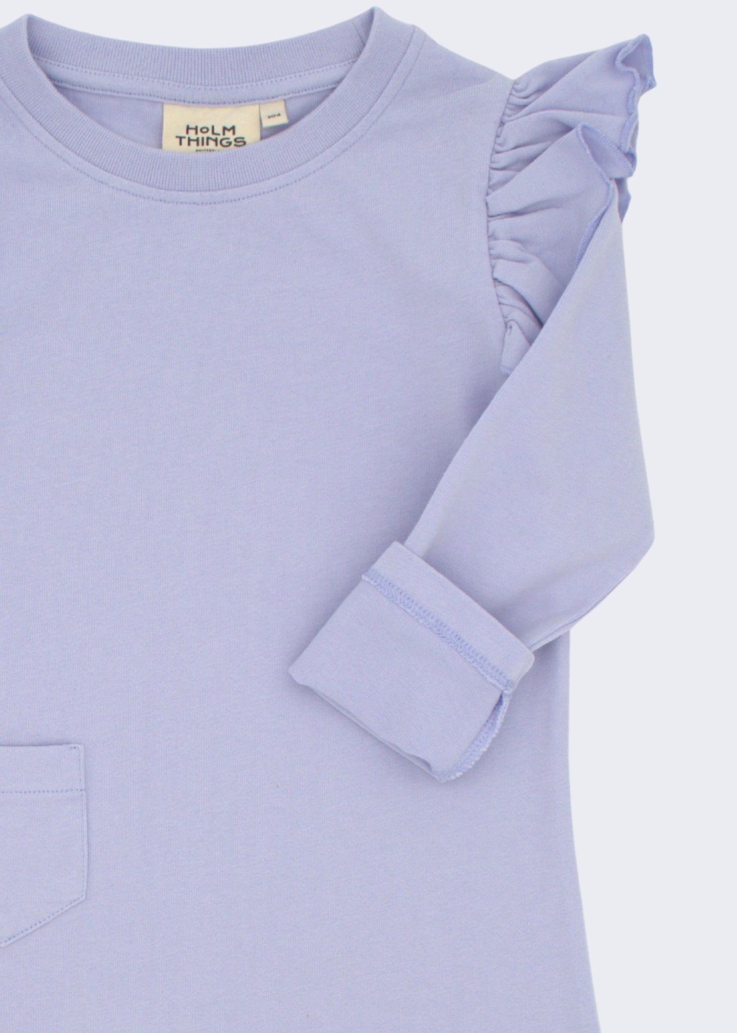 Shoulder Ruffle Long Sleeve Dress