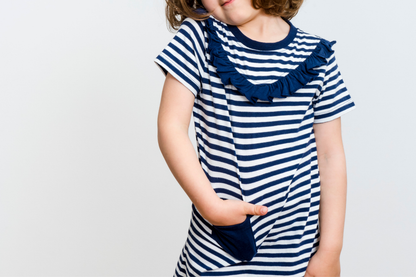 Ruffle Short Sleeve Dress