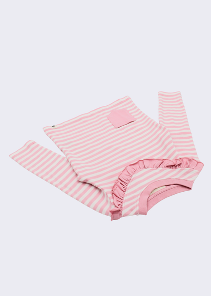 Langärmliges T-Shirt mit Rüschen