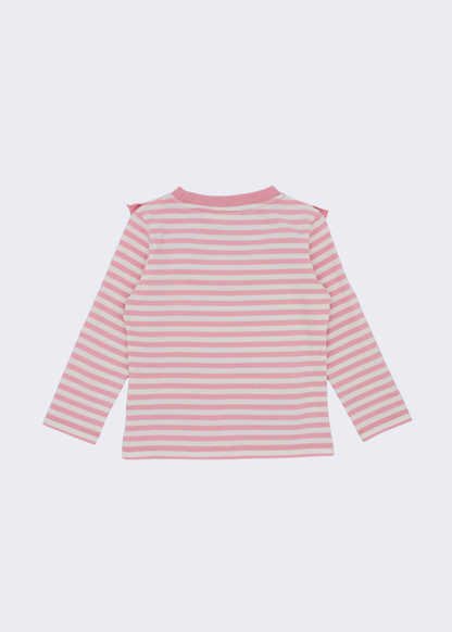 Langärmliges T-Shirt mit Rüschen