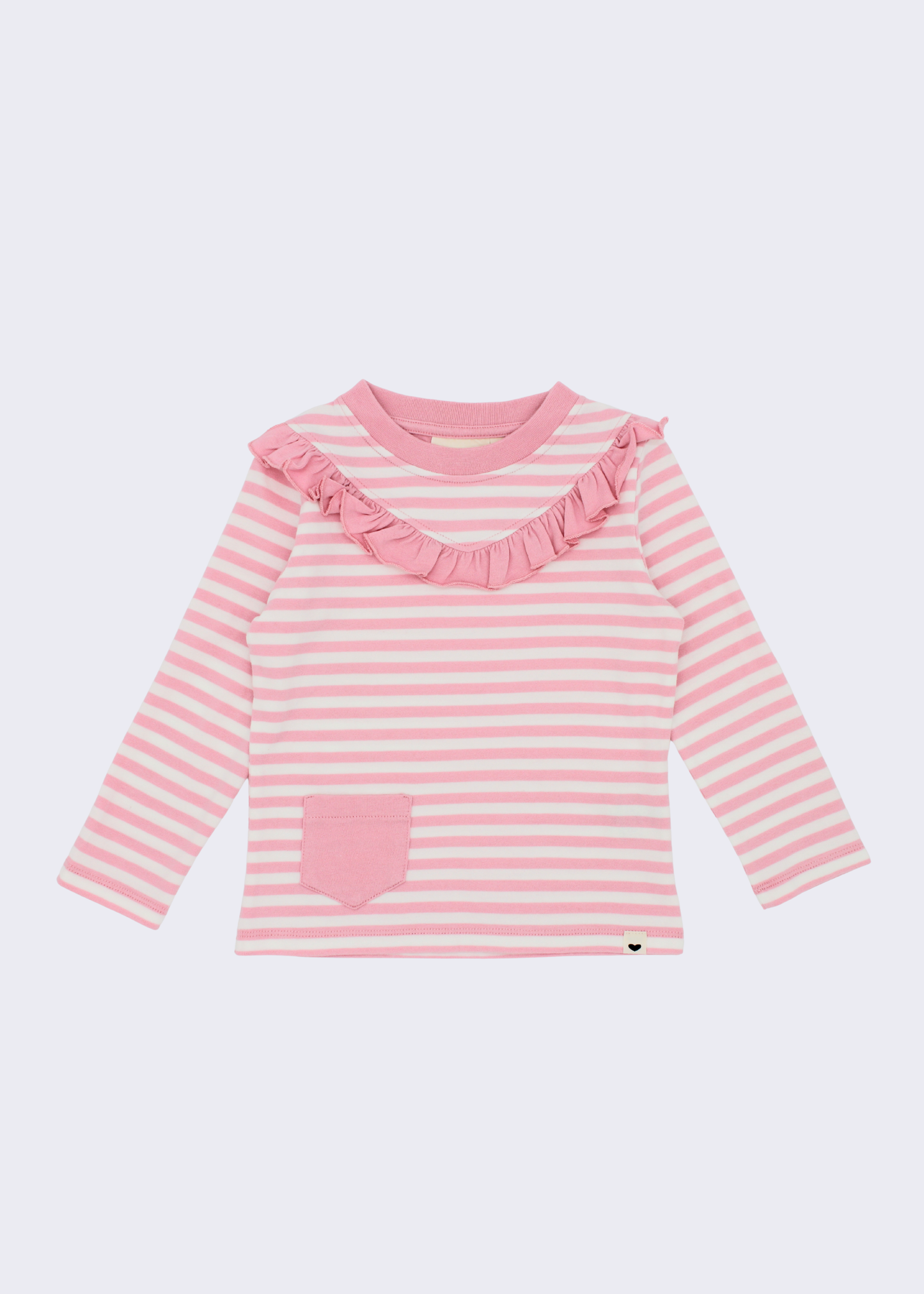 Langärmliges T-Shirt mit Rüschen