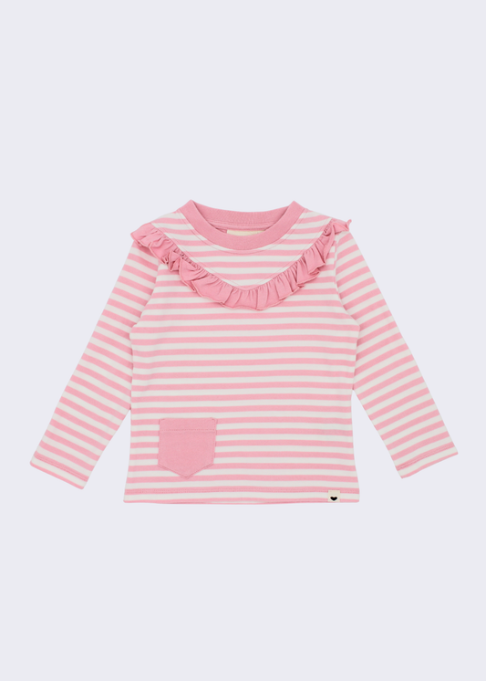 Ruffle Long Sleeve T-Shirt