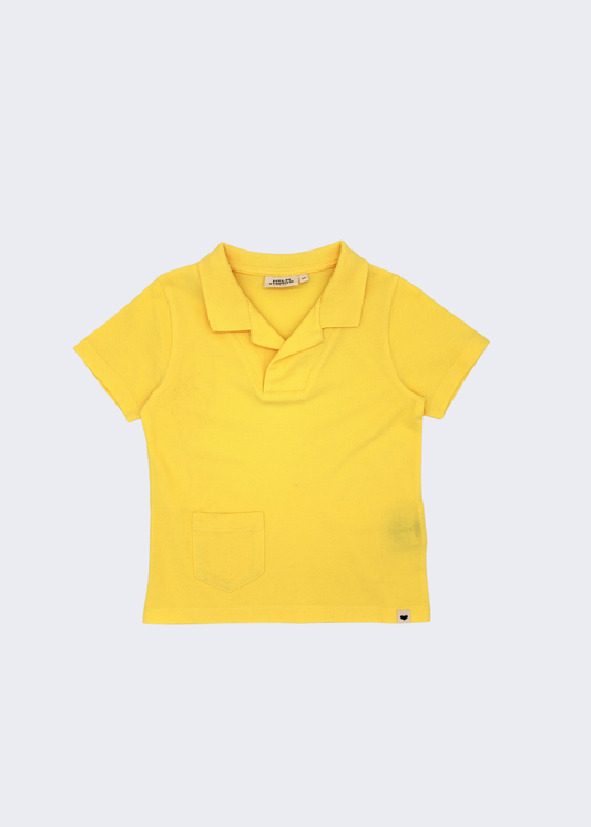 Open Collar Short Sleeve Polo Shirt